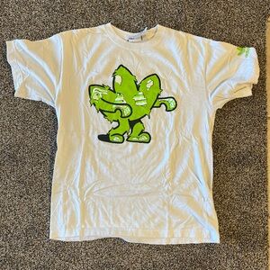 Men’s White and Green Graphic T-Shirt
